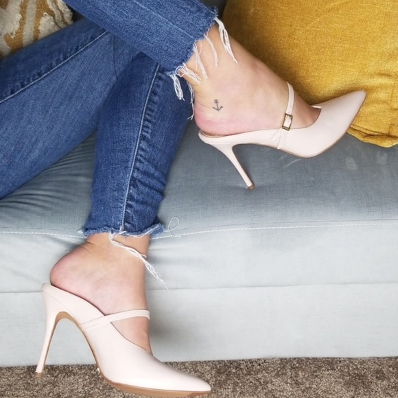 Michael Kors Buckle Strap High Heel Mule Pumps